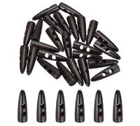 sourcing map 4cm/1.57 Inch Wooden Toggle Button, 24 pcs 2 Hole Wood Olive Sewing Buttons for DIY Craft Coat Sweater Clothing Jacket Blazer Bag, Dark Brown