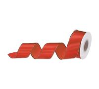 sourcing map 4cm 23m Wide Satin Ribbon with Gold Edges Border Grosgrain Fabric Ribbon for Gift Wrapping Wedding Bouquet, Red