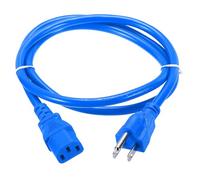 sourcing map 4ft 18 AWG Blue 18/3 Universal Power Cord C13 to NEMA 5-15P 10A 125V 3-Prong Extension Power Cord for PC,Computer,Printers,TV,AC Adapter,Laptop,Monitor,Projector