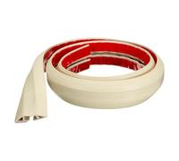 sourcing map 4ft Cord Cover Floor W0.55" x H0.28" Inner Channel PVC Hide Extension Cable Floor Wire Hider Wire Covers Protector for Prevent Cable Trips Cables Management, Wood Beige