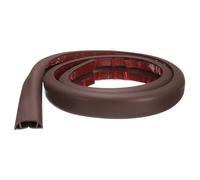 sourcing map 4ft Cord Cover Floor W0.71" x H0.39" Inner Channel PVC Hide Extension Cable Floor Wire Hider Wire Covers Protector for Prevent Cable Trips Cables Management, Coffee