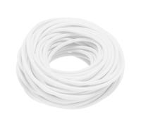 sourcing map 4mm 16Yards Hollow Pipe Rubber Cords, Elastic Silicone Tube Cord Barber Cord for Knitting Jewelry Making DIY Crafts Stitch Holders, White