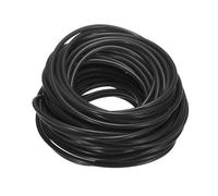 sourcing map 4mm 16Yards Hollow Pipe Rubber Cords, Elastic Silicone Tube Cord Barber Cord for Knitting Jewelry Making DIY Crafts Stitch Holders, Black