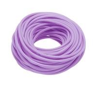 sourcing map 4mm 16Yards Hollow Pipe Rubber Cords, Elastic Silicone Tube Cord Barber Cord for Knitting Jewelry Making DIY Crafts Stitch Holders, Light Purple