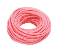 sourcing map 4mm 16Yards Hollow Pipe Rubber Cords, Elastic Silicone Tube Cord Barber Cord for Knitting Jewelry Making DIY Crafts Stitch Holders, Light Pink