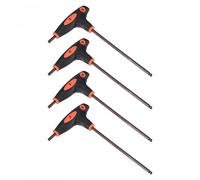 sourcing map 4mm Ball End Hex Key T-Handle Wrench Spanner, Metric S2 Steel 4 Pcs