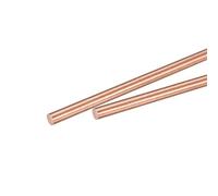 sourcing map 4mm Diameter 100mm Length Solid Copper Round Rod Lathe Bar Stock for DIY Craft CNC Cutting Pack of 2