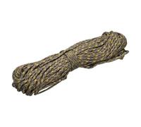 sourcing map 4mm Paracord Rope, 100ft/30.5m 7 Strand Heavy Duty Camping Rope Braided Polypropylene Ropes, Lightweight Tie-Downs Utility Cord for Marine, Indoor & Outdoor, Stripe Brown