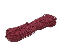 sourcing map 4mm Paracord Rope, 100ft/30.5m 7 Strand Heavy Duty Camping Rope Braided Polypropylene Ropes, Lightweight Tie-Downs Utility Cord for Marine, Indoor & Outdoor, Black/Dark Red