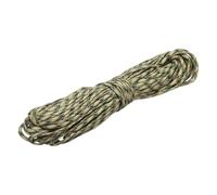 sourcing map 4mm Paracord Rope, 100ft/30.5m 7 Strand Heavy Duty Camping Rope Braided Polypropylene Ropes, Lightweight Tie-Downs Utility Cord for Marine, Indoor & Outdoor, Brown/Black