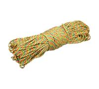 sourcing map 4mm Paracord Rope, 200ft/61m 7 Strand Heavy Duty Camping Rope Braided Polypropylene Ropes, Lightweight Tie-Downs Utility Cord for Marine, Indoor & Outdoor, Multicolor