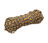 sourcing map 4mm Paracord Rope, 200ft/61m 7 Strand Heavy Duty Camping Rope Braided Polypropylene Ropes, Lightweight Tie-Downs Utility Cord for Marine, Indoor & Outdoor, Red/Yellow