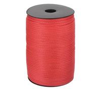sourcing map 4mm Polypropylene Rope Braided Ropes, 100m Camping Rope Hollow Utility Cord for Clothesline, Hiking, Outdoor, Red