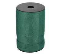 sourcing map 4mm Polypropylene Rope Braided Ropes, 100m Camping Rope Hollow Utility Cord for Clothesline, Hiking, Outdoor, Ink Green