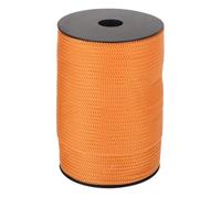 sourcing map 4mm Polypropylene Rope Braided Ropes, 100m Camping Rope Hollow Utility Cord for Clothesline, Hiking, Outdoor, Light Orange