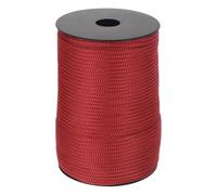 sourcing map 4mm Polypropylene Rope Braided Ropes, 100m Camping Rope Hollow Utility Cord for Clothesline, Hiking, Outdoor, Wine Red