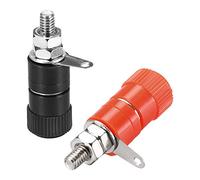sourcing map 4mm Speaker Terminal Connector Binding Post, Banana Plug Jack Socket Panel/Chassis Mount Connectors Red Black 6Pcs
