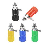 sourcing map 4mm Speaker Terminal Connector Binding Post, Banana Plug Jack Socket Panel/Chassis Mount Connectors 5 Colors 20Pcs