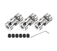 sourcing map 4mm to 6mm Inner Dia Rotatable Universal Joint Shaft Coupling Motor Shaft Coupler L23 x D11 with Screws and Wrench for RC Model Pack of 3