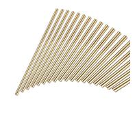 sourcing map 4mm x 100mm Brass Round Rod, Metal Solid Shaft Rods Lathe Bar Stock for DIY Crafts Model Car Helicopter Airplane 20pcs