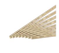 sourcing map 4mm x 100mm Brass Round Rod, Metal Solid Shaft Rods Lathe Bar Stock for DIY Crafts Model Car Helicopter Airplane 8pcs