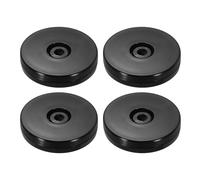 sourcing map 4Pack Acrylic Lazy Susan Turntable, 2.5" Spinner Lazy Susan Turntable Organizer, Acrylic Ball Bearing Rotating Tray for Pantry Spice Rack Decorating, Black