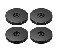 sourcing map 4Pack Acrylic Lazy Susan Turntable, 3" Spinner Lazy Susan Turntable Organizer, Acrylic Ball Bearing Rotating Tray for Pantry Spice Rack Decorating, Black