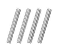 sourcing map 4Pack M8x55mm Fully Threaded Rod, 316 Stainless Steel Right Hand All Thread Screw Studs for Furniture Assembly Fastening, 1.25mm Pitch