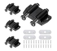 sourcing map 4Pack Magnetic Touch Latches, Push to Open Magnet Pressure Touch Release Latches for Cupboards Door, Black