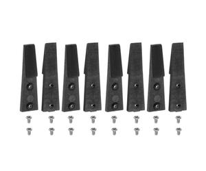 sourcing map 4pair Replaceable Ceramic Tweezer Tips 1.1" Length Carbon Fiber Straight Flat Heads Heat Resistance Non-Conductive Tip for Ceramic Tweezers, Black