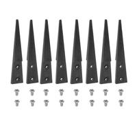 sourcing map 4pair Replaceable Ceramic Tweezer Tips 1.57" Length Carbon Fiber Straight Flat Heads Heat Resistance Non-Conductive Tip for Ceramic Tweezers, Black