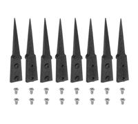 sourcing map 4pair Replaceable Ceramic Tweezer Tips 1.57" Length Carbon Fiber Straight Pointed Heads Heat Resistance Non-Conductive Tip for Ceramic Tweezers, Black