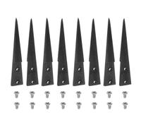 sourcing map 4pair Replaceable Ceramic Tweezer Tips 1.6" Length Carbon Fiber Straight Pointed Heads Heat Resistance Non-Conductive Tip for Ceramic Tweezers, Black