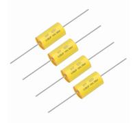 sourcing map 4Pcs 0.68uf Frequency Divider Capacitor, 250V Axial Audio Speaker Crossover MKP Film Capacitor