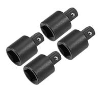 sourcing map 4pcs 1/2" Drive (F) x 3/8" (M) Socket Reducer Adapter, Female to Male, Cr-V Steel(Black)