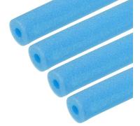 sourcing map 4pcs 1/2" ID Pipe Insulation Foam Tube, Foam Pipe Tubing Covers 1.38" OD Wrap Roll Bar Tubing 3.3FT Long - Heat Preservation for Handle Heat Water/Pipe Freeze Protection, Blue