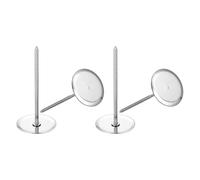 sourcing map 4Pcs 1.26 x 2.64 Inch Steel Baking Tools for Flowers, Cake Decorating Nails Flower Nail Stainless Steel for Icing Cupcake Baking Fondant Sculpting Practicing DIY Tools, Silver