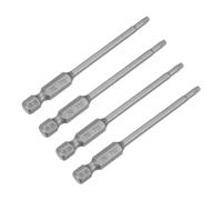 sourcing map 4pcs 1/4" Hex Shank T10 S2 Steel Magnetic Torx Security Screwdriver Bit 75mm Long