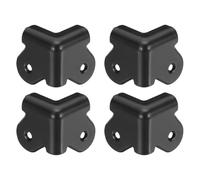 sourcing map 4Pcs 1.48" x 1.18" Speaker Corner Protectors, Plastic Box Corner Edge Guard Box Corner Edge Guard for Speaker, Guitar, Stage, Cabinets, Accessories Replacement, Black