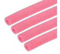 sourcing map 4pcs 1/5" ID Pipe Insulation Foam Tube, Foam Pipe Tubing Covers 0.59" OD Wrap Roll Bar Tubing 3.3FT Long - Heat Preservation for Handle Heat Water/Pipe Freeze Protection, Rose Red