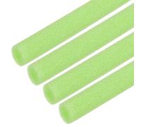 sourcing map 4pcs 1/5" ID Pipe Insulation Foam Tube, Foam Pipe Tubing Covers 0.59" OD Wrap Roll Bar Tubing 3.3FT Long - Heat Preservation for Handle Heat Water/Pipe Freeze Protection, Green
