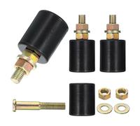 sourcing map 4Pcs 1.57" x 1.89" (WxH) Slide Gate Guide Rollers, Nylon Bearing Guide Roller, Sliding Gate Support Wheel Gate Rollers for Pulley, Electric Door, Black