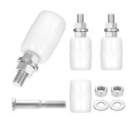 sourcing map 4Pcs 1.57" x 2.36" (WxH) Slide Gate Guide Rollers, Nylon Bearing Guide Roller, Sliding Gate Support Wheel Gate Rollers for Pulley, Sliding Doors, White