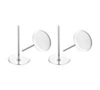 sourcing map 4Pcs 1.61 x 2.64 Inch Steel Baking Tools for Flowers, Cake Decorating Nails Flower Nail Stainless Steel for Icing Cupcake Baking Fondant Sculpting Practicing DIY Tools, Silver