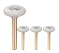 sourcing map 4pcs 1.8" White Nylon Garage Door Rollers for 2" Garage Track, 3.27" Long Stem Quiet Garage Door Wheels, 11 Ball Bearings, White