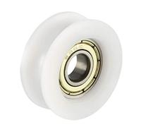 sourcing map 4pcs 1.8mm Deep Metal U Groove Guide Bearing Pulley Rail Ball Wheel 6x22x8mm