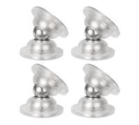 sourcing map 4Pcs 1.9" Magnetic Door Stopper, Soft Silicone Magnetic Doorstops for Wall and Floor Mounting, No Drilling Door Holder with Adhesive for RV Baggage Doors, Home, Office, Transparent
