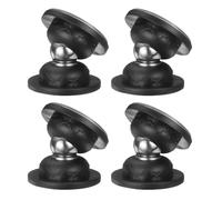 sourcing map 4Pcs 1.9" Magnetic Door Stopper, Soft Silicone Magnetic Doorstops for Wall and Floor Mounting, No Drilling Door Holder with Adhesive for RV Baggage Doors, Home, Office, Black
