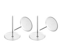 sourcing map 4Pcs 1.97 x 2.64 Inch Steel Baking Tools for Flowers, Cake Decorating Nails Flower Nail Stainless Steel for Icing Cupcake Baking Fondant Sculpting Practicing DIY Tools, Silver