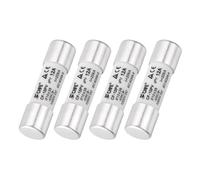 sourcing map 4Pcs 1000V 12A Ceramic Cartridge Fuses, 10x38mm Fast Blow Time Delay Fuse for Photovoltaic Solar Systems DIY Inverter Circuit Board